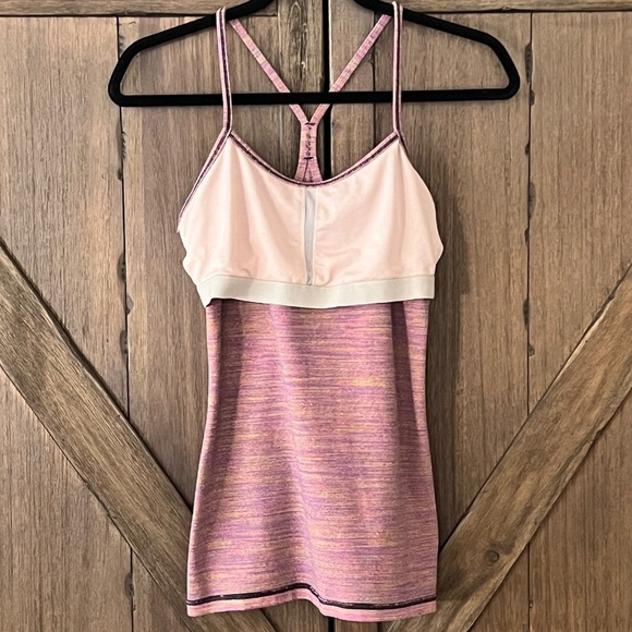Lululemon Power Y Tank Luon Wee Are From Space Vintage Pink Size 6 EUC - Picture 8 of 9